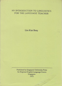An Introduction to Linguistics for The Language Teacher