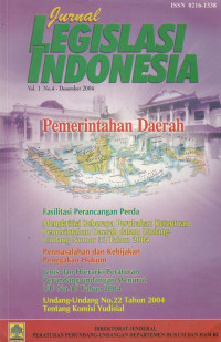 Jurnal Legislasi Indonesia, Volume 1, Nomor 4
