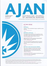 AJAN Australian Journal Of Advanced Nursing
