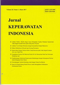 Jurnal Keperawatan Indonesia Volume 20, Nomor 1 , Maret 2017
