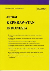 Jurnal Keperawatan Indonesia Volume 20, No.3, November 2017