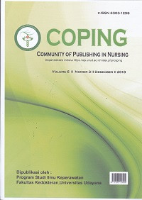 COPING Commmunity of Publishing in Nursing Volume 6 Nomor 3 Desember 2018