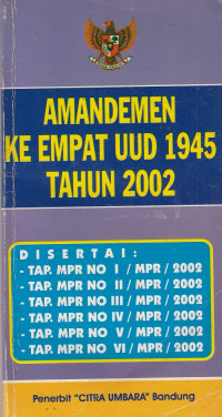 Amandemen Ke Empat UUD 1945 Tahun 2002