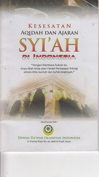 Keszehatan Aqidah dan Ajaran SYI'Ah Di Indonesia