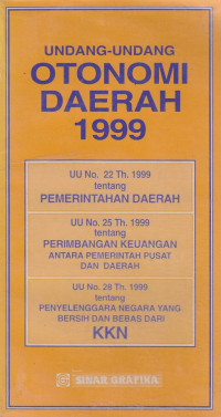 Undang-Undang Otonomi Daerah 1999