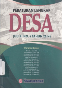 Peraturan Lengkap DESA : uu ri No. 6 tahun 2014