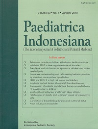 Paediatrica Indonesiana (The Indonesian Journal Of Pediatrics and Perinatal Medicine)